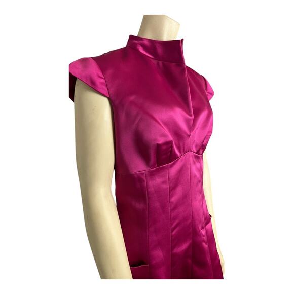 Kay Unger New York Fuscia Pink Satin Cocktail Bridesmaid Dress 6 Formal 10d2674 - Picture 11 of 12